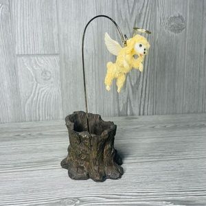Big sky canine flying poodle nativity  piece dog angel or memorial piece